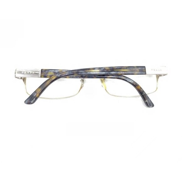 Prada VPR 67L 1BC-1O1 Silver Half Rim Eyeglasses Frames 53-17 140 Italy Designer - Picture 11 of 12